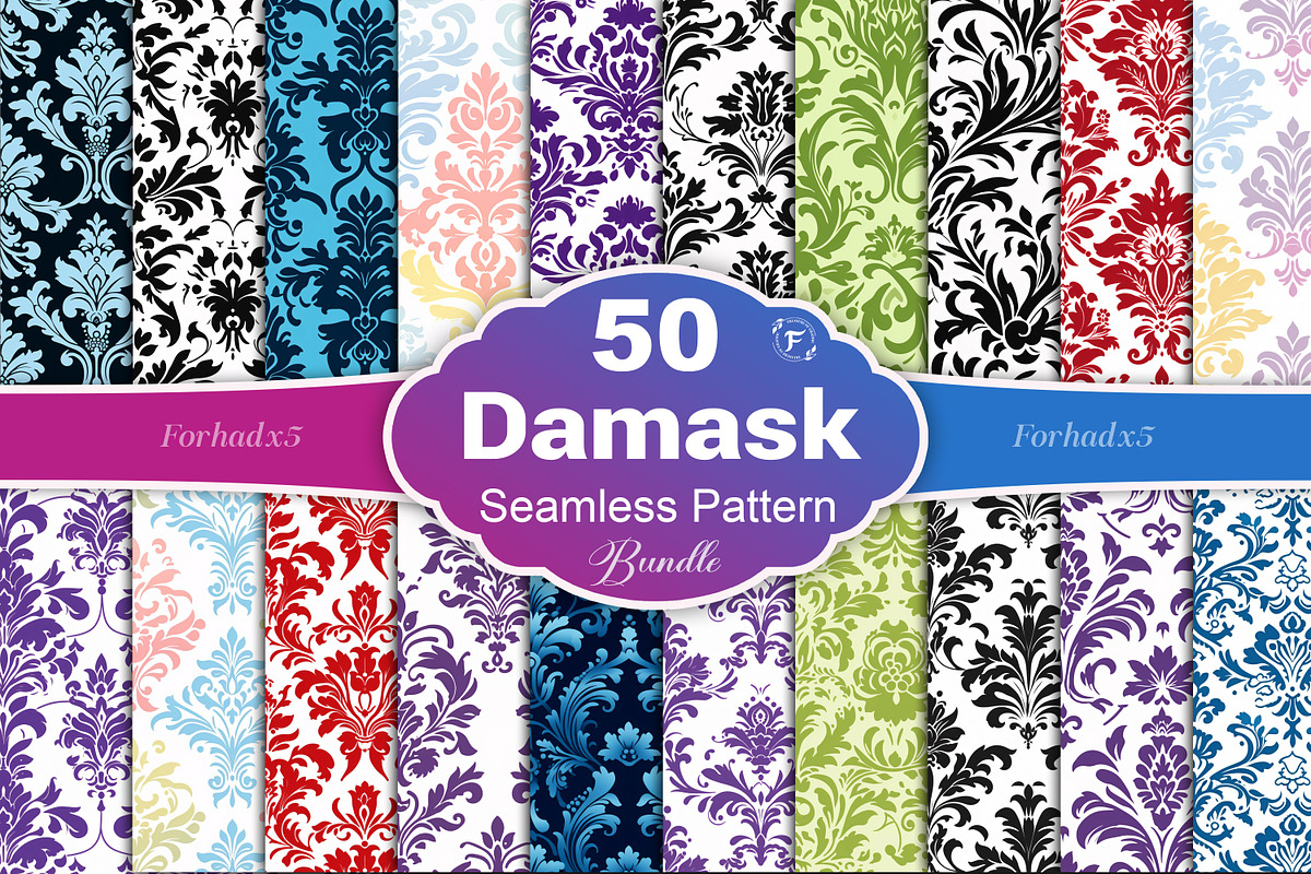 Damask Seamless Pattern, a Pattern Graphic by Forhadx5 (Photo 1 of 10)