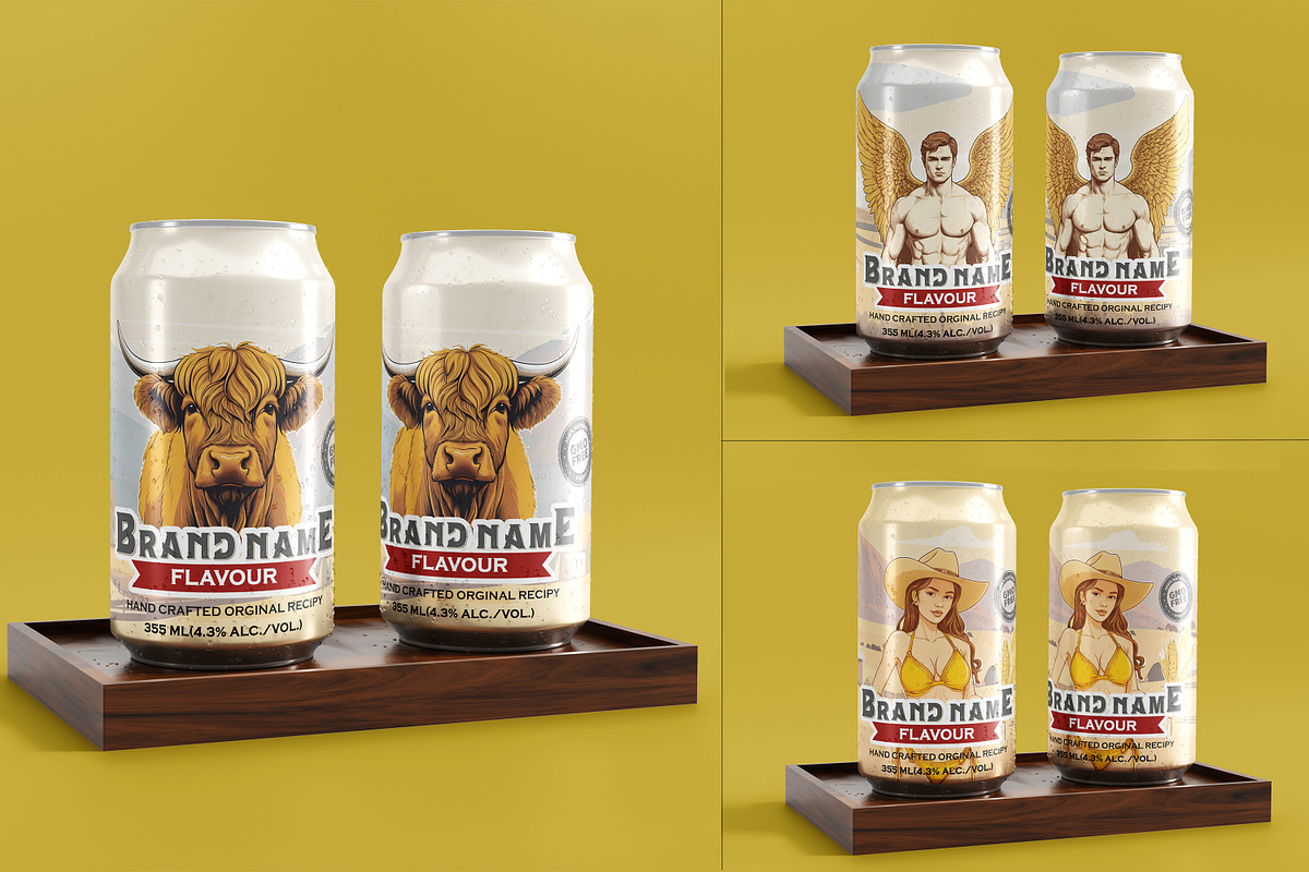 Customizable Beer Can label design, a Templates & Theme by FOXSTUDIO001 (Photo 1 of 5)
