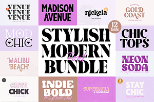 STYLISH MODERN Font Bundle V1