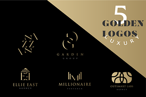 Editable Golden Logo Collection 5, a Branding & Logo Template by Hamed Studio