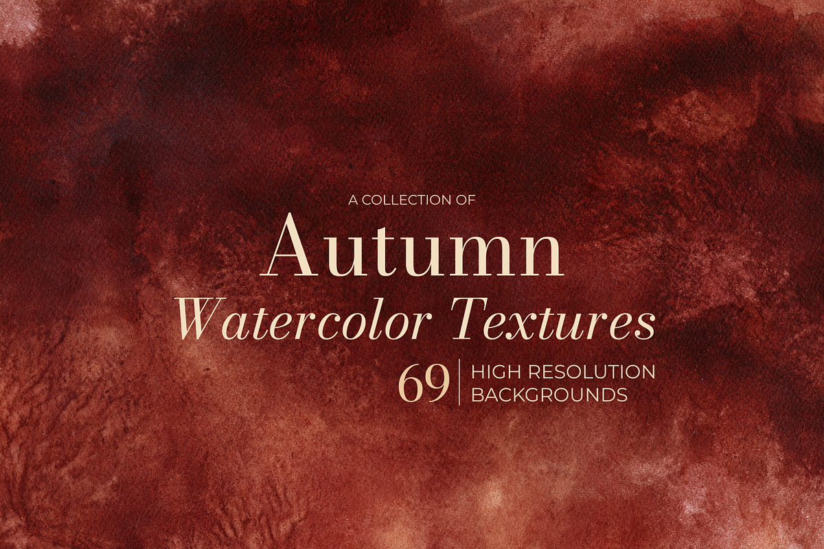 69 Autumn Watercolor Textures, a Texture Graphic by Le.nart (Photo 1 of 7)