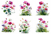 Wild Flowers Floral Border Clipart S, an Illustration by Daily.Designs (Thumbnail 5 of 7)