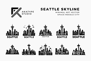 Seattle Skyline Icon Vector, an Icon by Akatype Studio (Thumbnail 1 of 3)