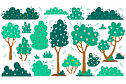 Whimsical Trees Clipart, a Decorative Illustration by Anna Studio (Thumbnail 11 of 12)