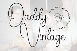 Daddy Vintage Script Font