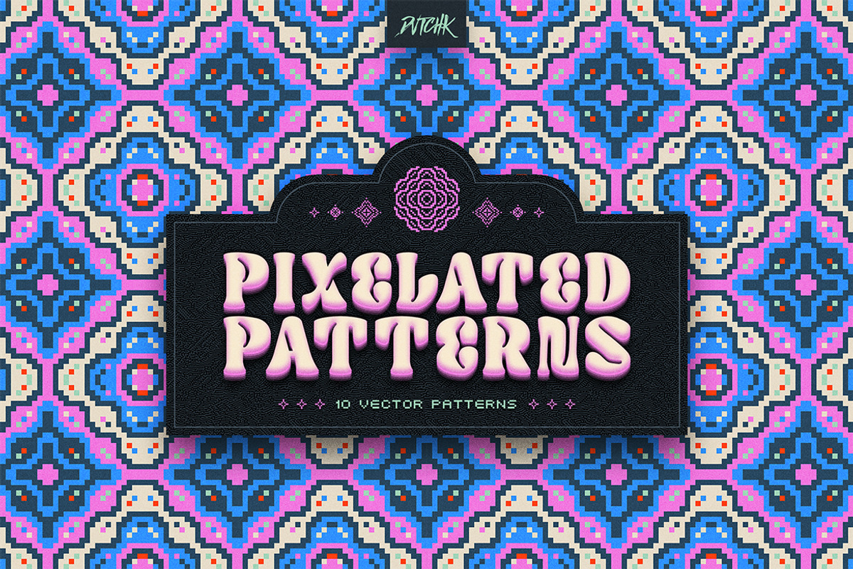 Pixel Mosaic Patterns | Vol. 06, a Pattern Graphic by dvtchk (Photo 8 of 10)