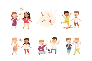 Offensive Kids Bullying and Abusing, a Person Illustration by TopVectors
