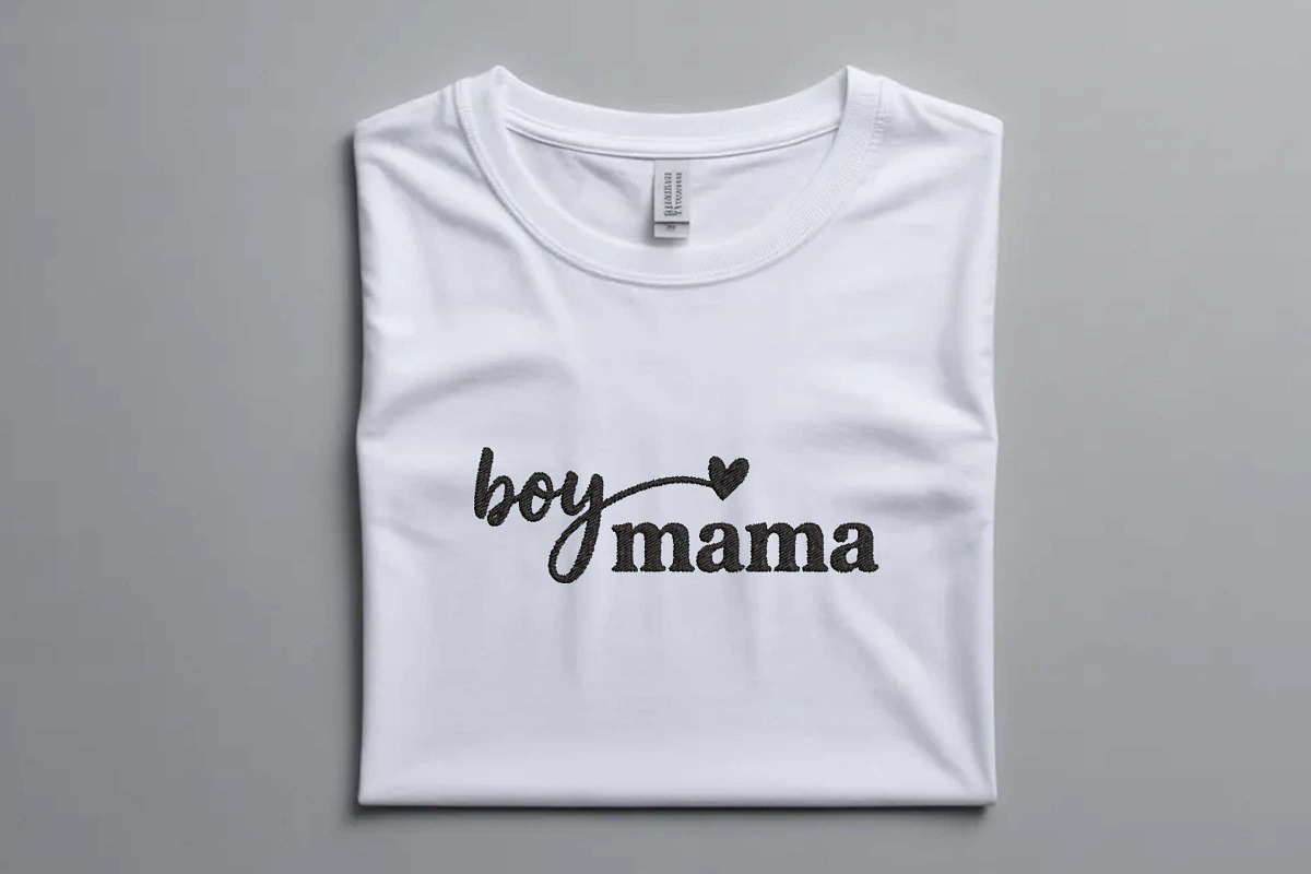 Boy Mama Heart Minimal Embroidery, a Decorative Illustration by Purpose Ekbal (Photo 2 of 3)