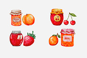Fruit jam watercolor digital png, a Food Illustration by Julia Bogdan (Thumbnail 4 of 6)