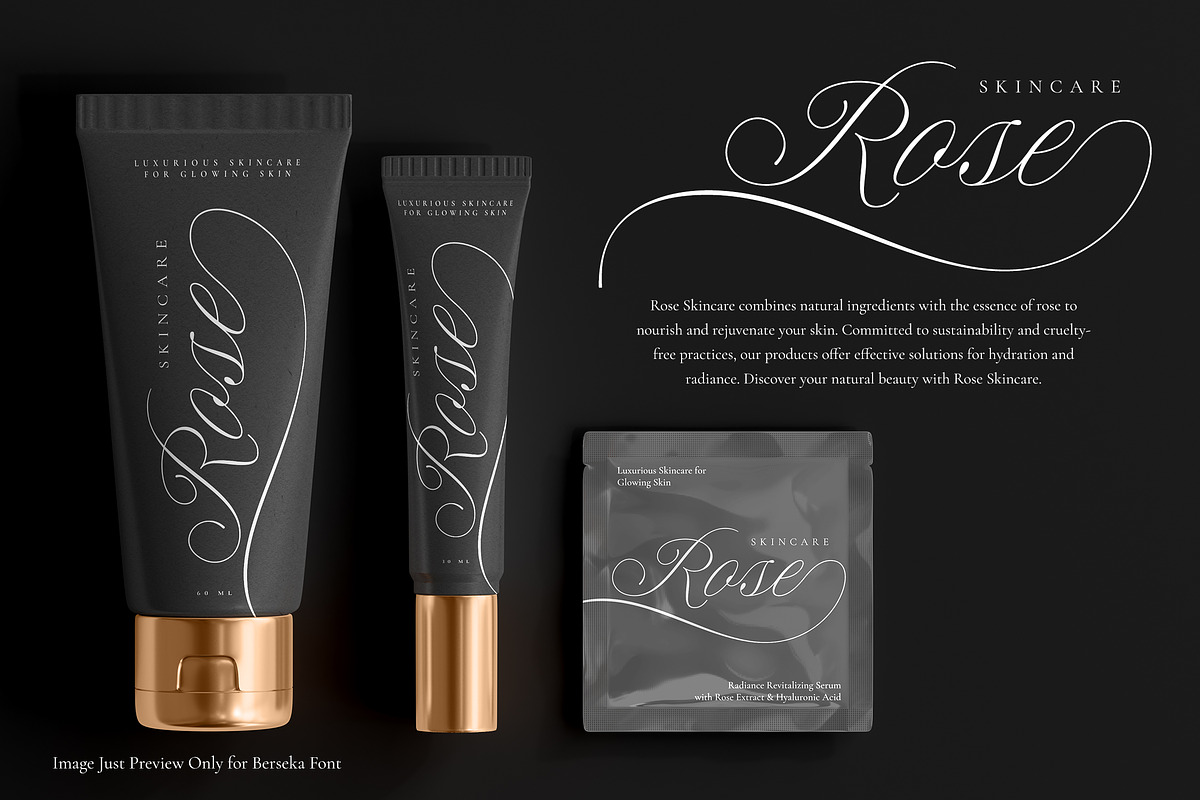 Berseka - Calligraphy Script, a Script Font by agnyhasyastudio (Photo 4 of 11)