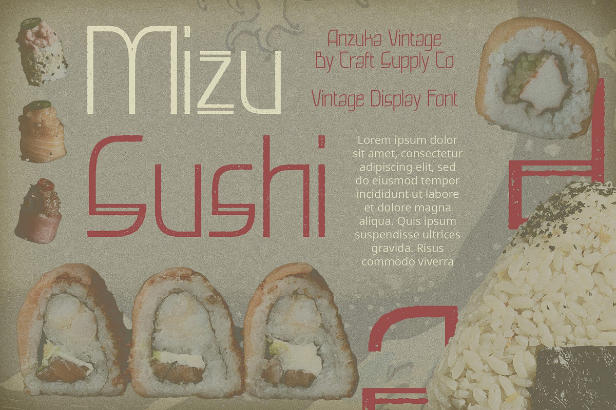 Anzuka Vintage, a Sans Serif Font by Craft Supply Co. (Photo 7 of 8)