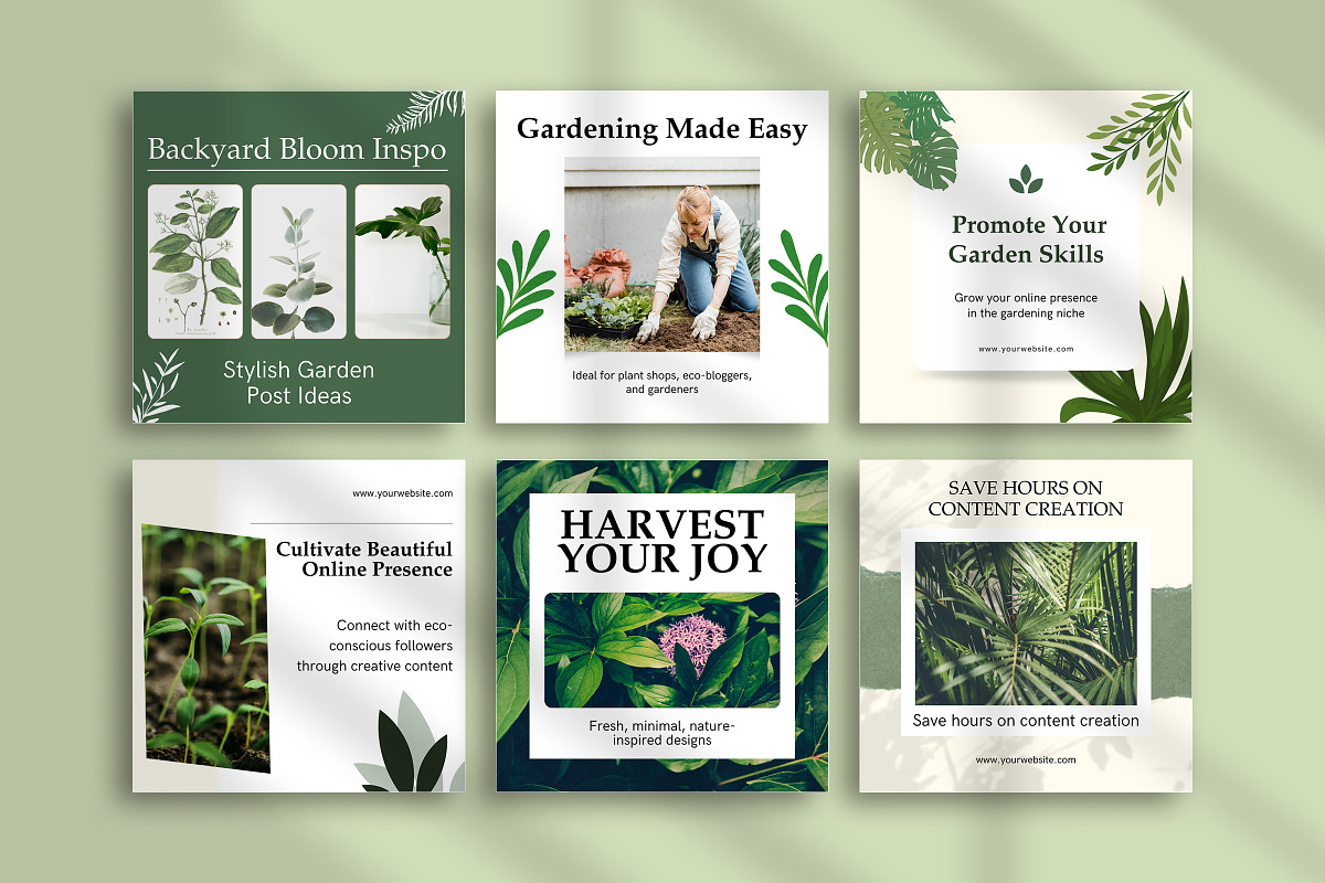 Gardening Instagram Canva Post Temp preview 8