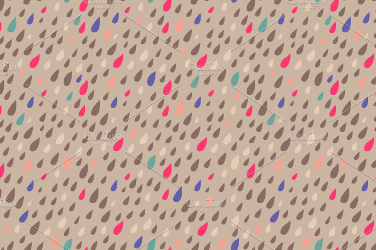DROPS. Seamless background. Bright. preview 3