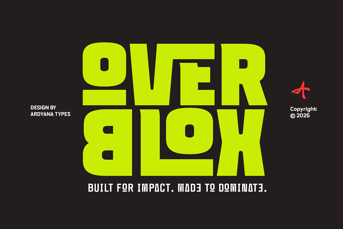 Overblox, a Font by Ardyanatypes (Photo 1 of 12)
