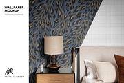 Wallpaper Mockup - Modern Bedside, a Household Mockup by Andrea Muller (Thumbnail 3 of 6)