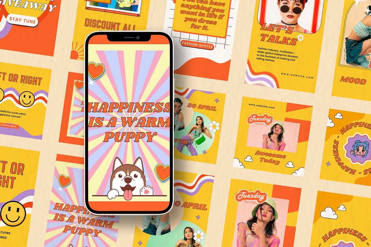 Sunshine Canva Instagram Template, a Social Media Template by Shinra Labs (Photo 2 of 6)