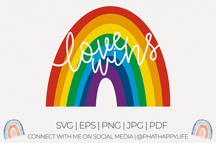 Love Wins Pride Month Cut File