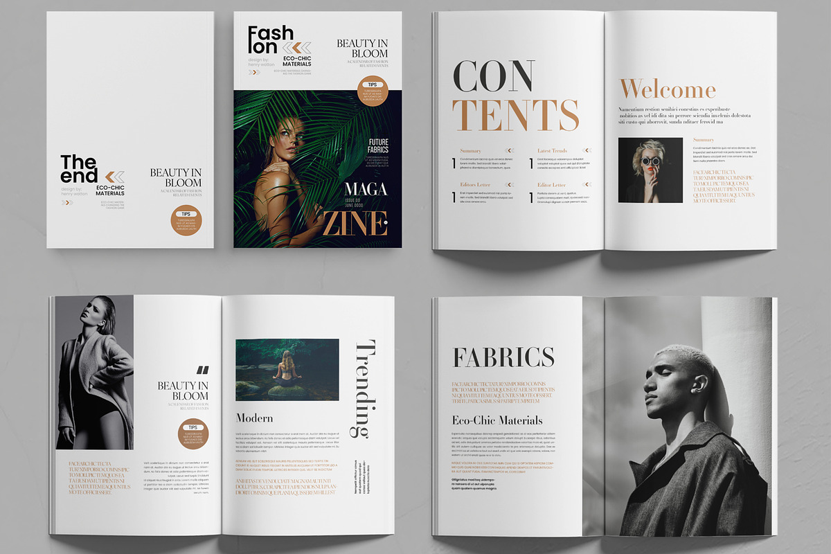 Fashion Magazine Template, a Magazine Template by MightyDesign (Photo 2 of 6)