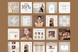 Nude Beauty Instagram Template Canva