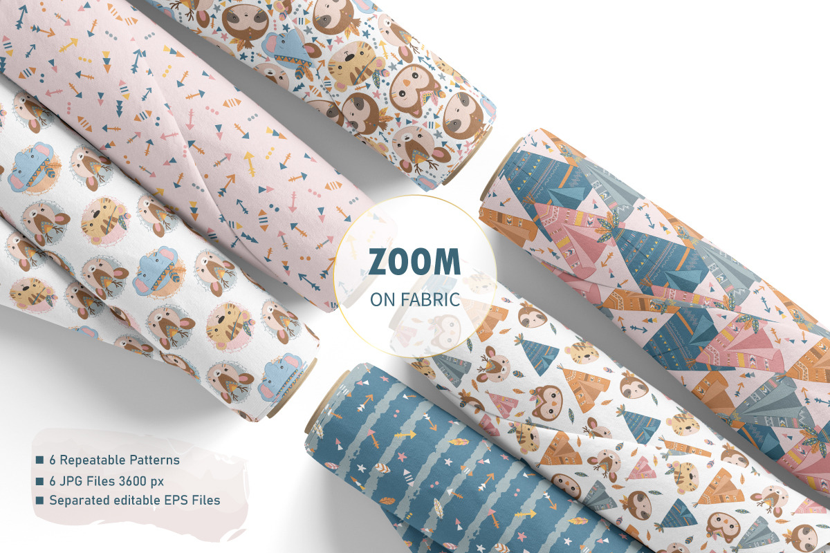 Adorable Little Boho Patterns, a Pattern Graphic by DrawStudio1988 (Photo 6 of 11)