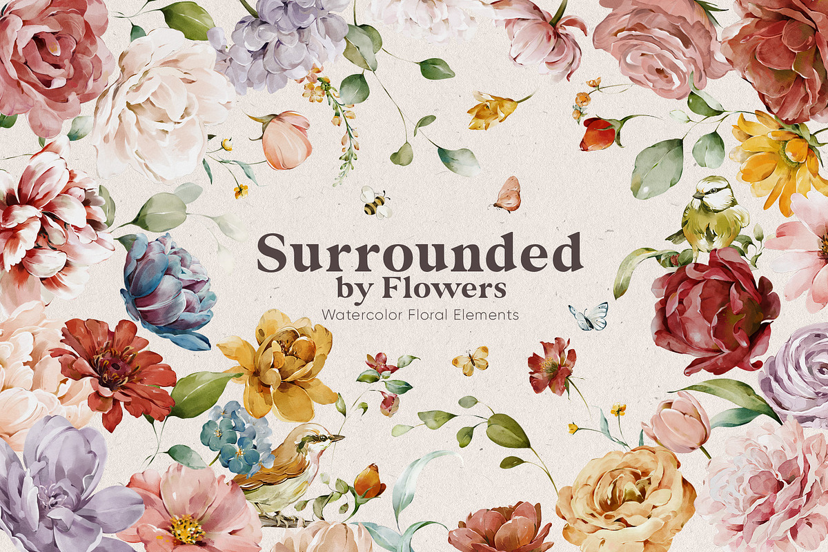 Watercolor Flower Collection, a Decorative Illustration by Damian Roh (Photo 1 of 19)
