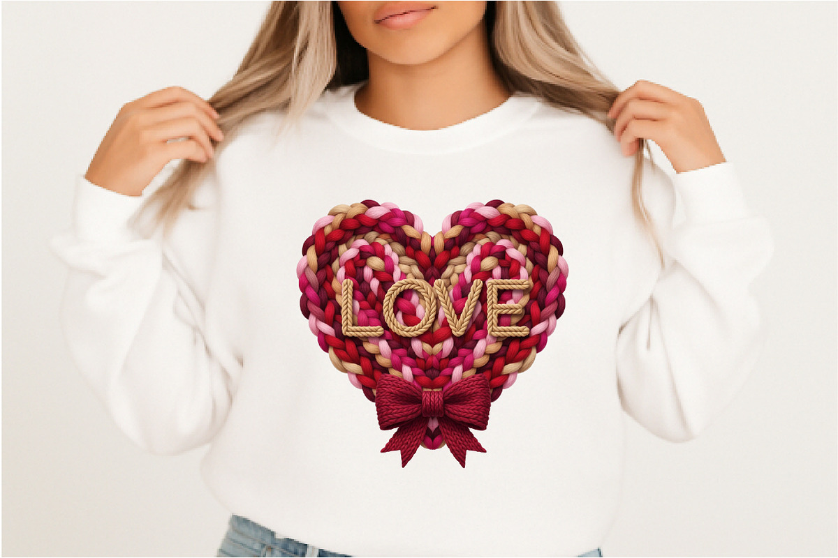 Crochet LOVE Heart PNG,Chunky Yarn, an Illustration by DreamArtGraphic (Photo 3 of 6)