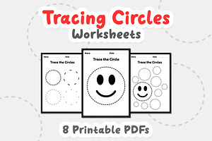 Tracing Circles, Shapes Worksheets