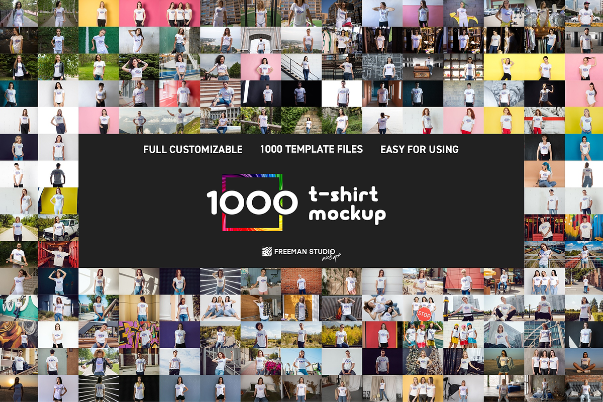 1000 T-Shirt Mock-Up, a Shirt Mockup by Freeman Studio (Photo 1 of 19)
