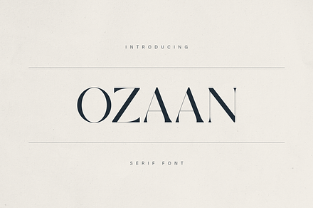 OZAAN – A Sophisticated Modern Serif