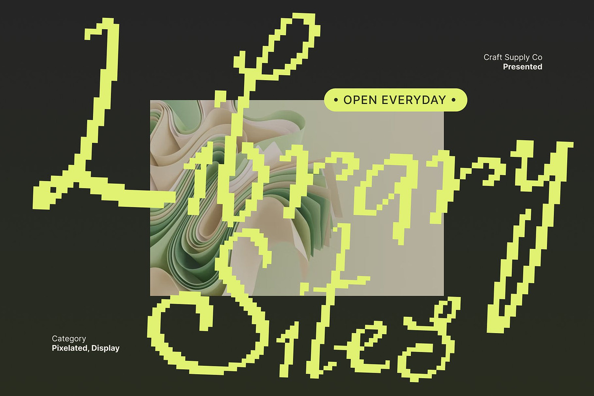 CS Belluga Pixel, a Handwritten Font by Craft Supply Co. (Photo 7 of 8)