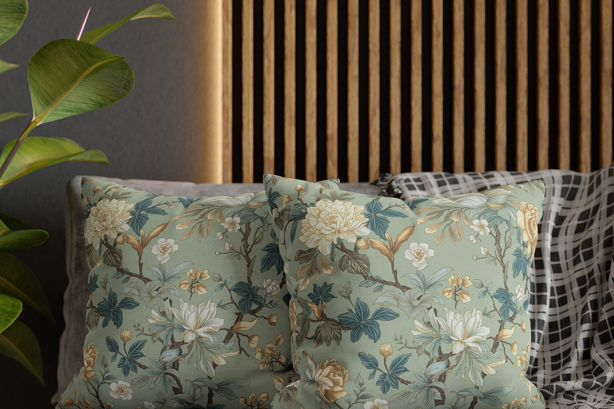 Chinoiserie Floral Seamless Pattern, a Pattern Graphic by elfy creative (Photo 1 of 3)