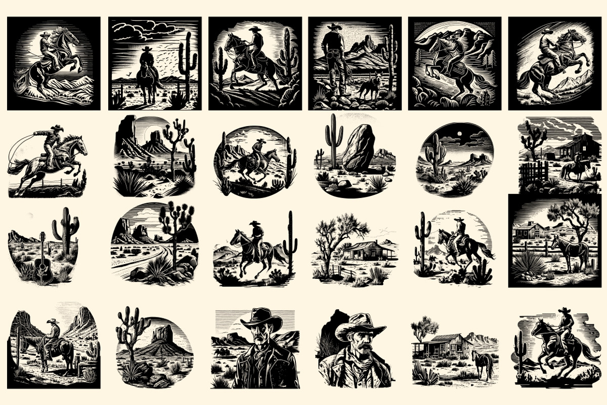 120 Western illustrations, an Illustration by Nocturnal Wolf (Photo 10 of 13)