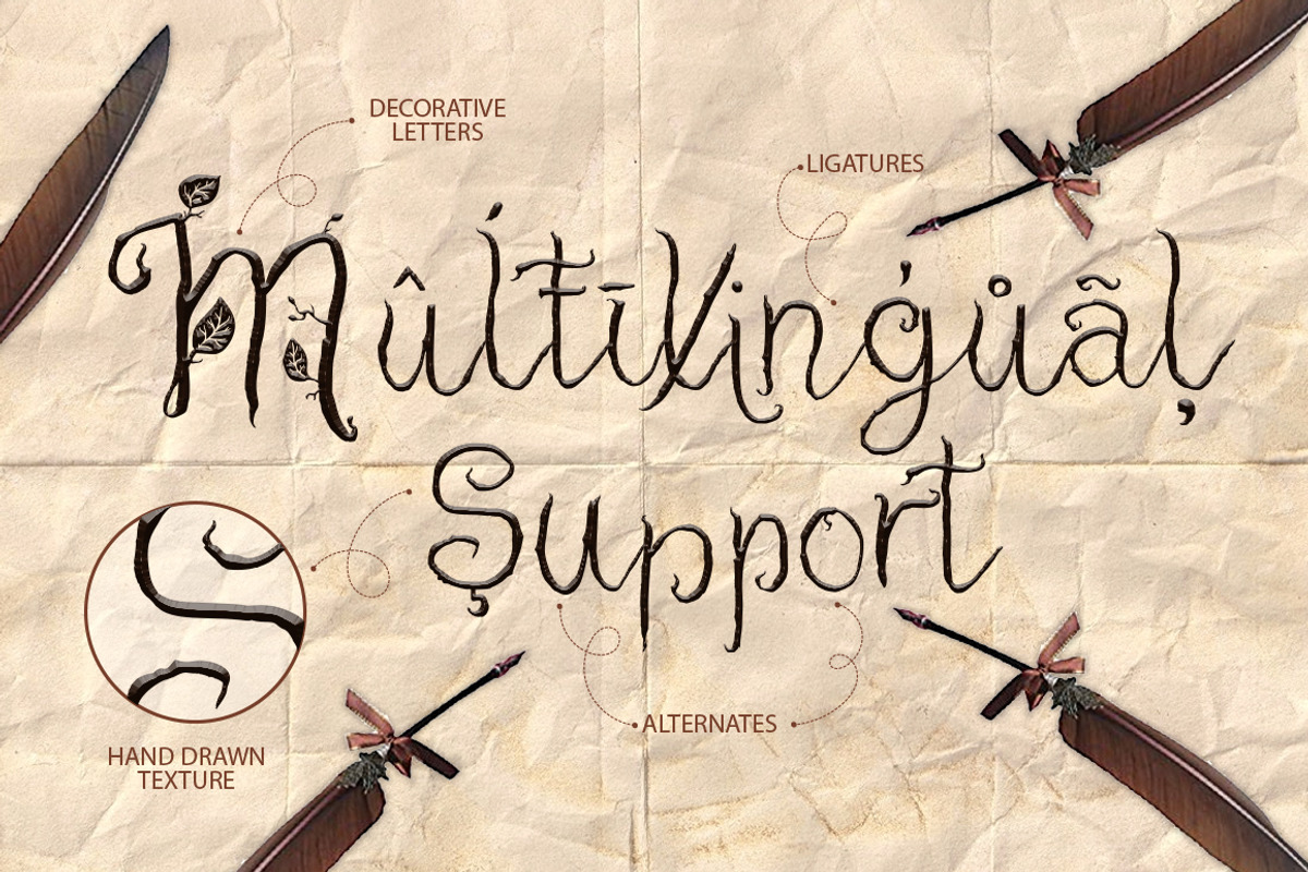 Cheshire. Magic script font. preview 4