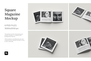 Square Magazine Mockup