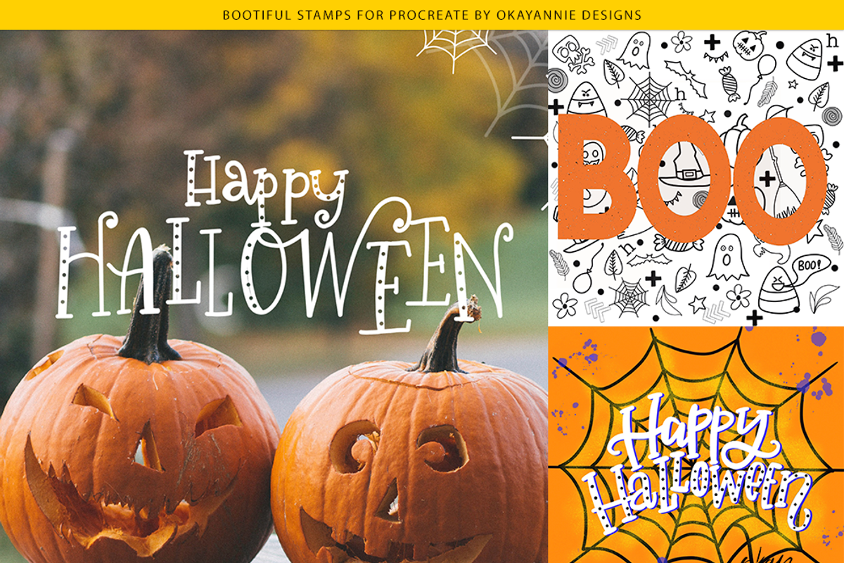Happy Halloween Procreate Bundle, a Brush Add-On by OkayAnnie Designs (Photo 5 of 18)