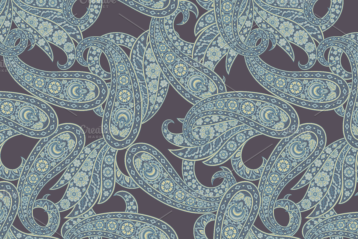 Floral paisley seamless pattern, a Pattern Graphic by antalogiya (Photo 6 of 6)