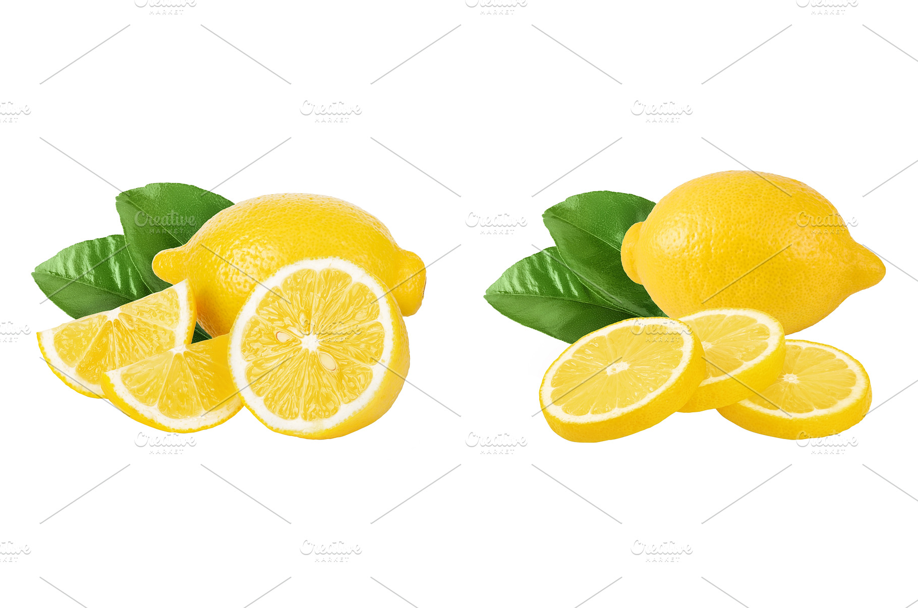 Ripe lemon with half and slices, a Food & Drink Photo by NataPhoto