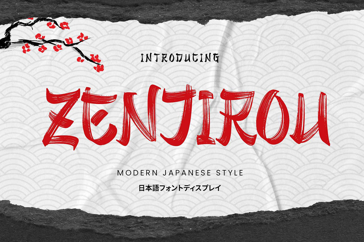 Zenjirou - Japanese Style, a Font by Arterfak Project (Photo 2 of 12)