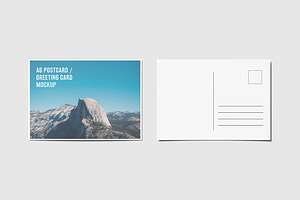 A6 Landscape Flyer, Postcard Mockup