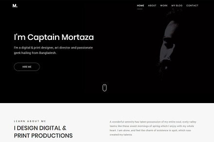 Mashfi - Personal Portfolio Template, a HTML Template by Thecodude