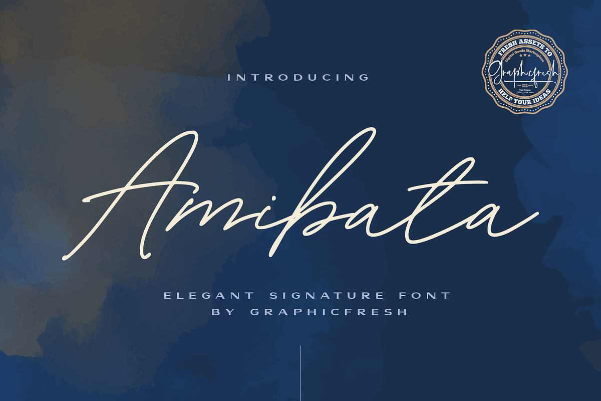 Amibata - Elegant Signature Font, a Script Font by Graphicfresh (Photo 1 of 6)