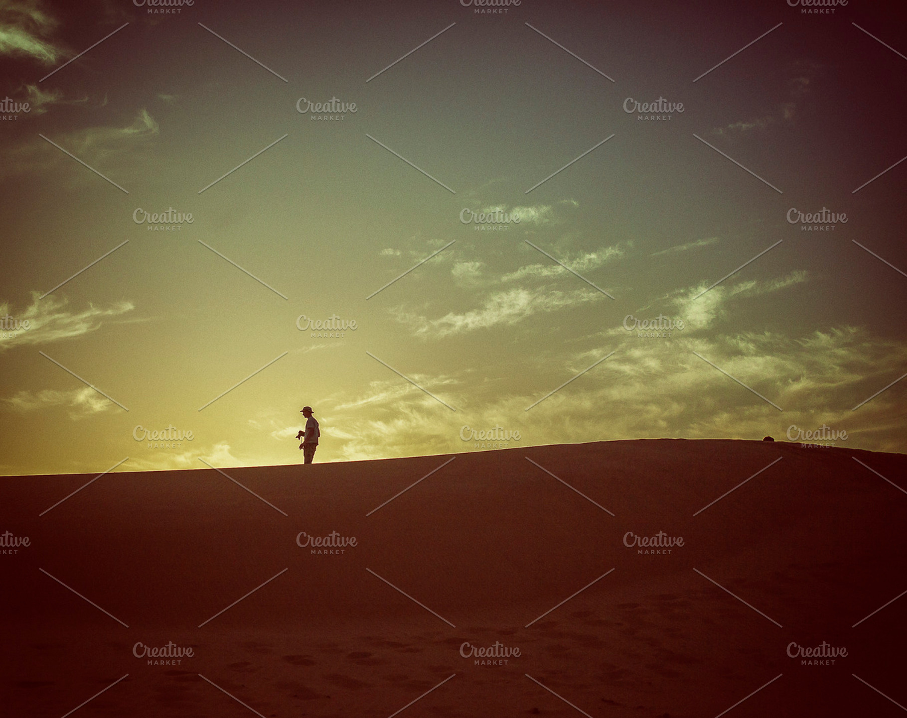 Silhouette In The Sahara
