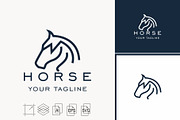 logo horse equine simple, an Animal Illustration by galaxyd (Thumbnail 1 of 3)