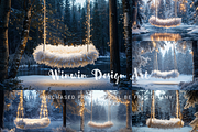 Winter Forest Swing Digital Backdrop, a Background Photo by Winwin Design Art (Thumbnail 4 of 7)