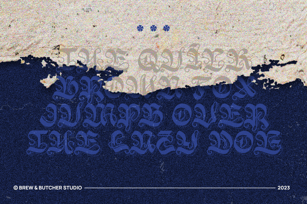 Hangod | Blackletter, a Blackletter Font by Brew & Butcher Studio (Photo 8 of 11)