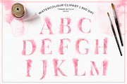 Rose Watercolour Wash Alphabet, a Person Illustration by Tommy & Tilly Design (Thumbnail 2 of 3)