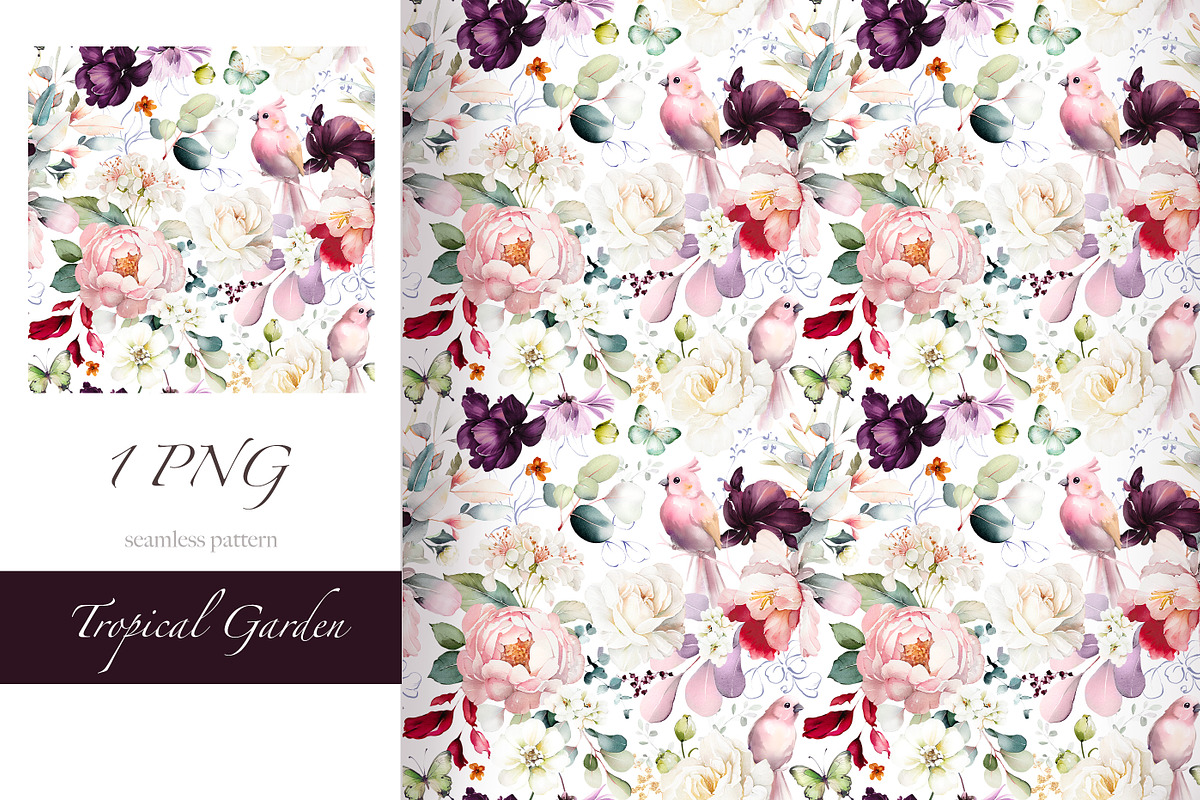 Watercolor tropical flowers, a Decorative Illustration by Lisima (Photo 9 of 11)