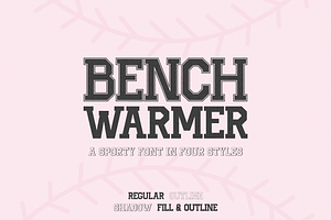Benchwarmer - Sports Font Family, a Serif Font by Beck McCormick