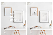 Wooden mockup, Mock ups, white frame, a Mockup by VISTYLE STUDIO (Thumbnail 2 of 2)
