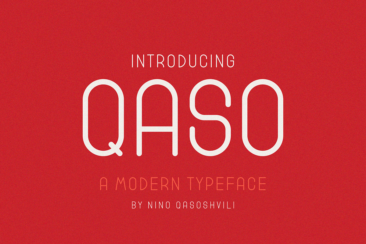 QASO minimal & modern typeface, a Script Font by Ninos Mandala (Photo 1 of 6)